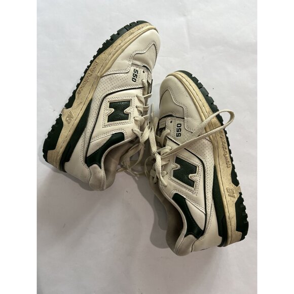 New Balance x Aime Leon Dore 550 Sneakers in White Green - Picture 6 of 9